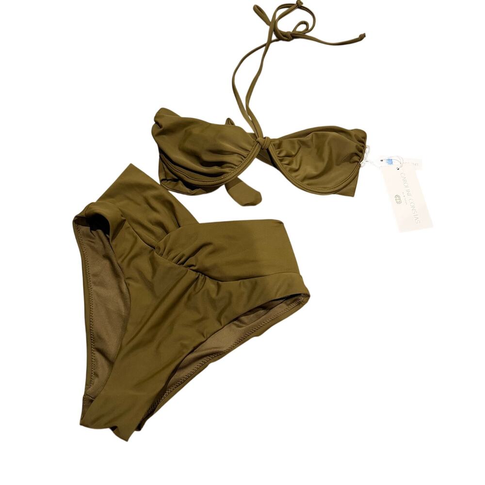 Caroline Constas Olive Green One-Piece Swim